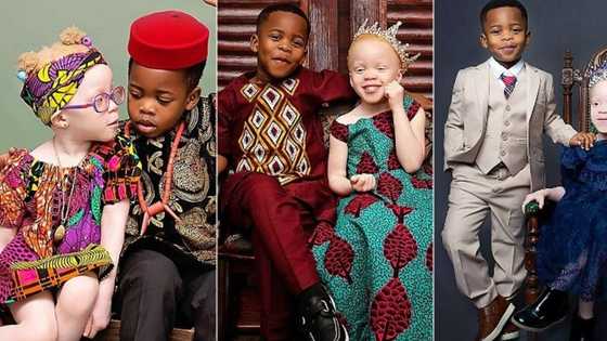 "I thought I was given the wrong baby": Mum flaunts black son and albino twin sister, photos trend