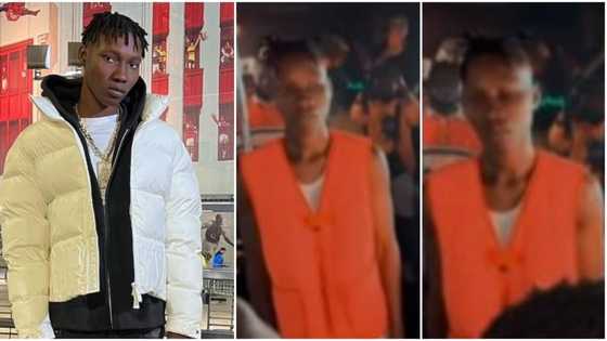 "Bombastic side eye": Zinoleesky standstill, stares at 'big boy' for spraying money on his face, video trends