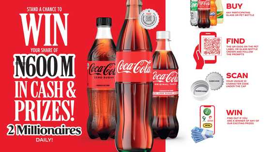 Coca-Cola Nigeria introduces ‘Coke With Meals N600 Million Promo’ to celebrate everyday wins
