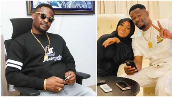 Atiku's daughter Nana gives Nollywood's Zubby Michael a plot of land in Abuja as birthday gift, poses with him