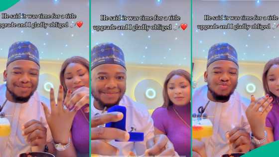 Man proposes to his girlfriend while eating at restaurant, viral video shows her reaction