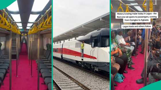 Lagos Red Line Rail: Inside fast train that get to destinations in minutes, passengers sit well