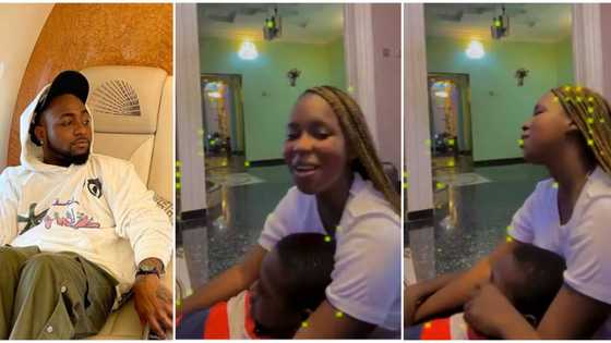 Davido mind-blown as lady and her little brother give beautiful rendition of his song with Nicki Minaj