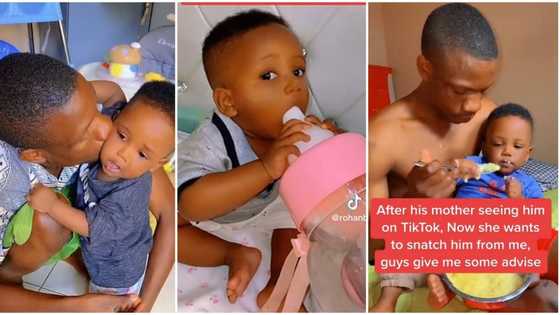 "His mum left me for another man": Single dad struggles to raise son alone, video of the child emerges