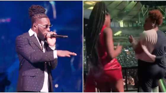Video of Burna Boy's mum & sister jubilating backstage during his performance at Madison Square Garden