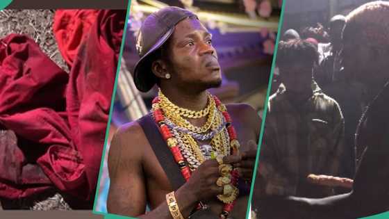 “They sent you”: Portable nabs singers trying to use ‘juju’ on him, seize their red clothes, weapons