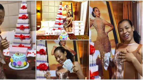 Fans spoil BBNaija's Nini silly with 10-tier money cake, dollar bills, and other expensive gifts