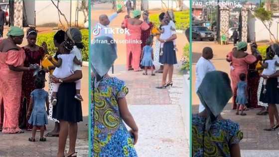 "What a big disgrace": Girl cries out as biological dad wipes off her make-up in church, video trends