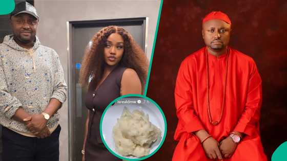 Isreal DMW shares pics of Nigerian food Davido’s wife Chioma served him in Atlanta: "Na for dog?"