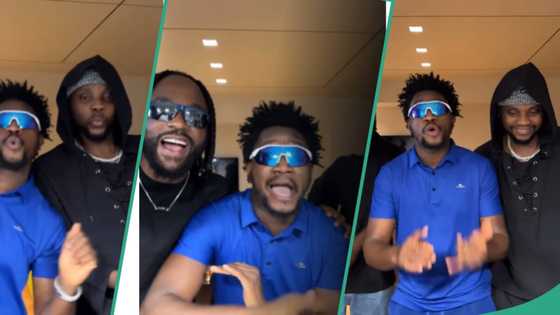 Kizz Daniel says Nasboi’s Umbrella is his favourite song, joins Iyanya to dance to it: “Na ur time”