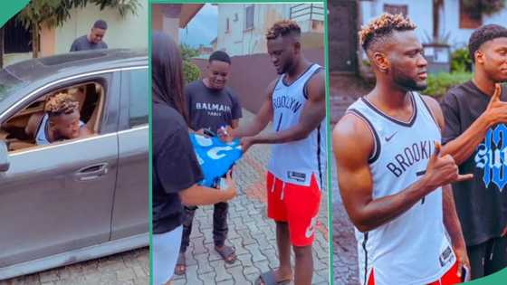 Video shows cute moment between Nigerian footballer Victor Boniface and his younger brother