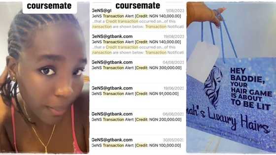 "I'm dating him": Lady who fell deeply in love with her course mate shows credit alerts she got