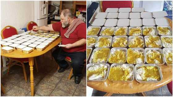Kind man cooks 50 plates of rice and chicken every week, takes them to the street to feed hungry people