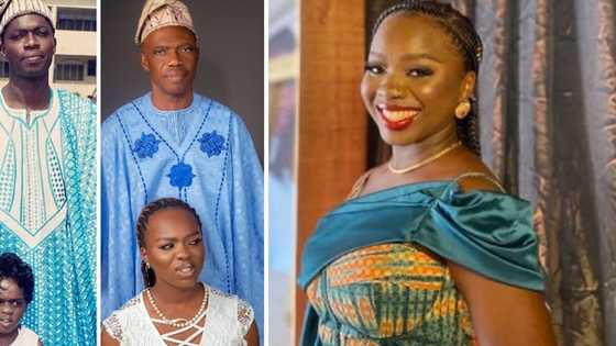 "I'm so happy he allowed me do this" - Nigerian lady recreates throwback photo with dad