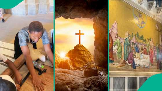 Lady who visited Jerusalem shares video showing tomb where Jesus was buried
