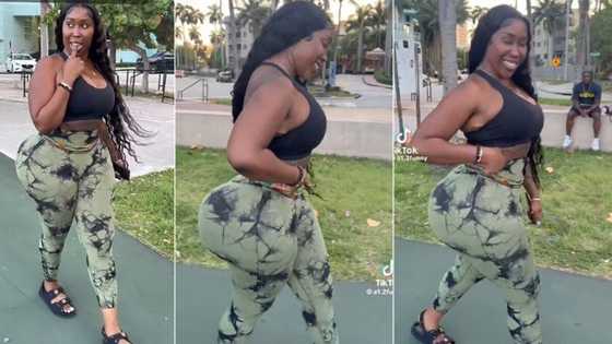 "This one too much o": Thick woman with massive curves confuses men in video, people react