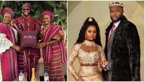 Celebrities storm traditional wedding ceremony of ex-Mr Nigeria Emmanuel Ikubese and Anita Adetoye