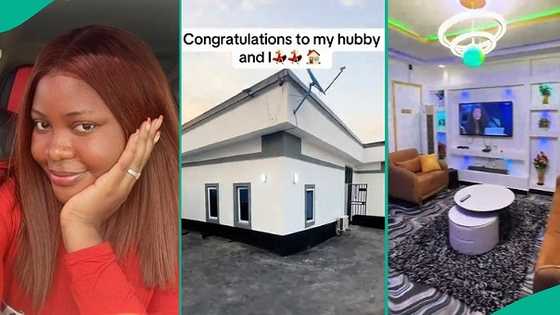 Lady leaves netizens in awe as she flaunts magnificent design of new family house, video trends