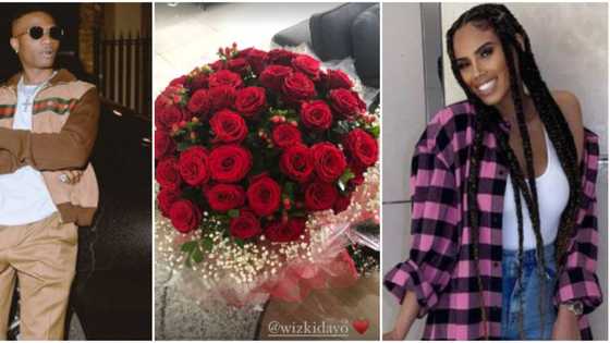 Wizkid's 3rd baby mama Jada receives roses from singer for Valentine's day