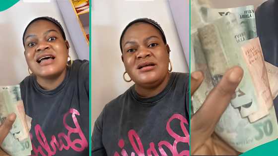 Businesswoman selling rice cries out as ₦76k paid by customer "mysteriously turns" to ₦10, ₦20 notes