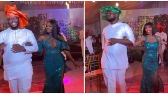 Viral video of men modelling gele at wedding event amuses netizens