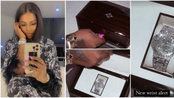 Better to buy wristwatch than pay blackmailer: Tiwa Savage flaunts N79m diamond watch as intimate tape leaks
