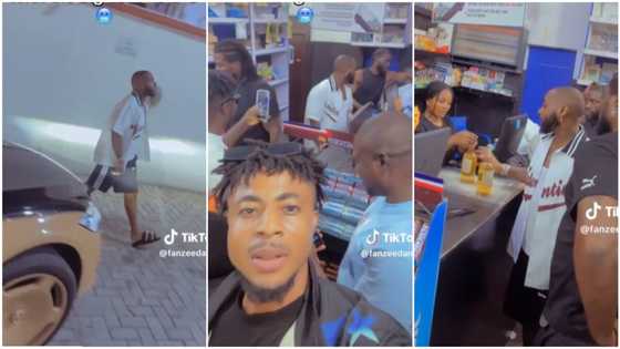 "Everywhere soft": Man parks beside Davido's Maybach car, follows him inside supermarket, screams "OBO"