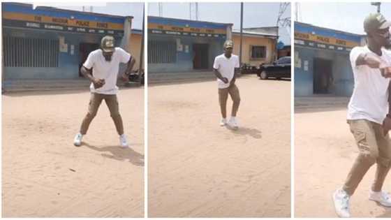 He took the challenge: Man dances to ZaZoo Zehh in front of police station, displays cool fast leg moves