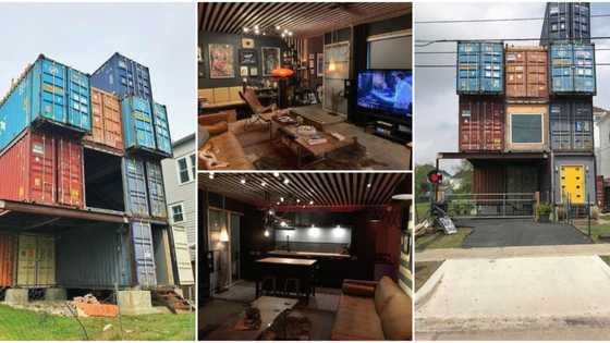 "No need for blocks": Man builds fine house with 11 containers, photos of its stunning interior amaze many