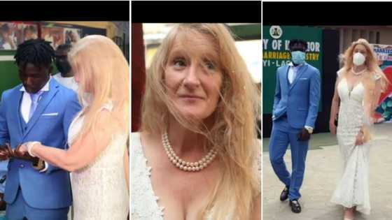 True love still exists: Nigerian man marries his Oyinbo sweetheart, wedding photos set tongues wagging