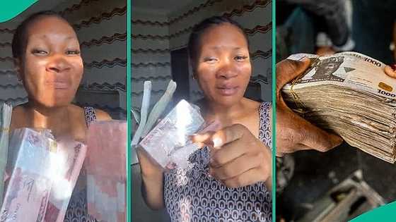 Woman advises ladies to be kind to husband's rich friends as she flaunts cash she received