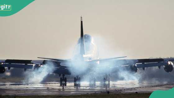 Kwara man hides under plane tyre to travel to America, security spots him