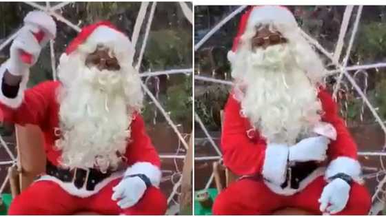 "Area how far?" Nigerian working abroad as father Christmas scatters Pidgin English, video goes viral