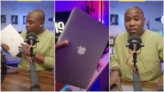 Nigerian man buys N350k Apple laptop cheaply in US for N34,500 & ships it, video stirs reactions