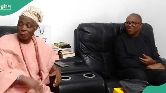 Just in: Peter Obi visits Olubadan designate Ladoja
