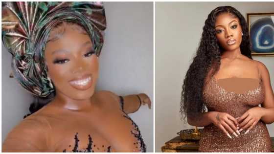 Send her back home: Nigerians react to BBNaija Angel's outfit to wedding of Jenny's Glow CEO