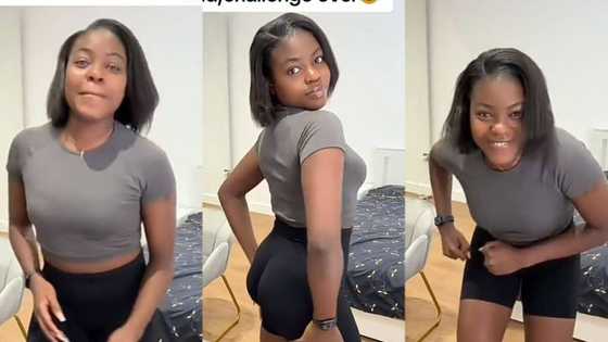 "Ruger's sister": Curvy lady in tight dress dances, joins kristy dance challenge with amazing waist moves