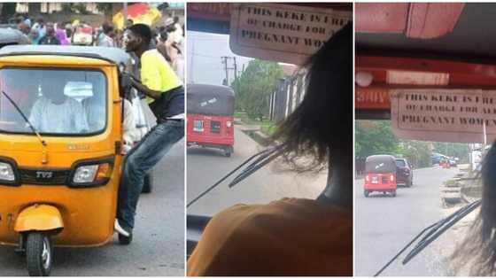 Don't pay: Keke rider makes his tricycle free for pregnant ladies, Nigerians celebrate him as photos emerge