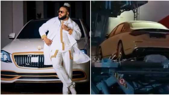 "Your own na my back": Whitemoney reacts as netizens compare his Maybach with Davido's N394m limited edition