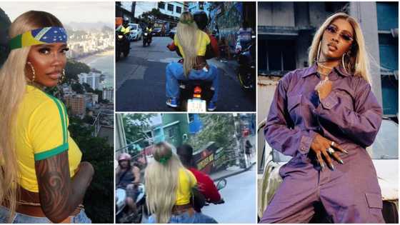 "Give our Okada riders this privilege": Tiwa Savage visits Brazil's trenches on a bike, video stirs reactions