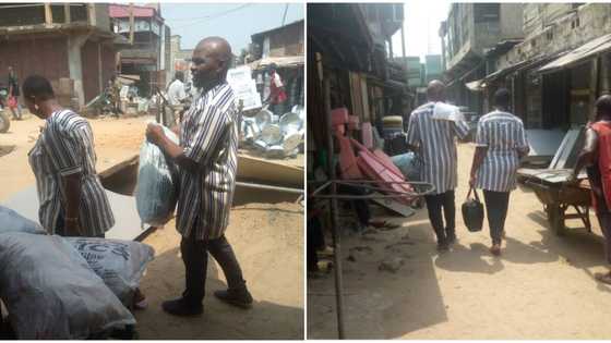 "I'll Enjoy My Marriage Till Old Age": Cute Pictures of Older Nigerian Couple in Matching Outfits Melts Hearts