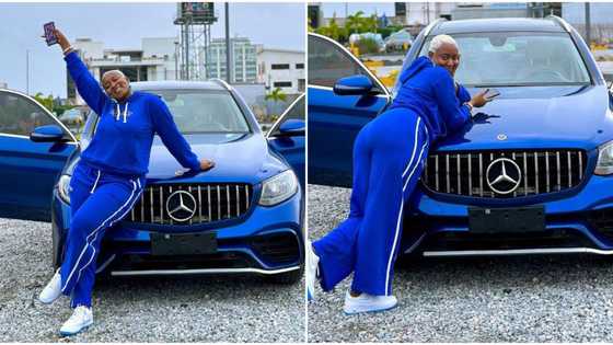 “You deserve it”: Congratulations pour in for DJ Dimplenipple as she buys Mercedes Benz, shares lovely photos