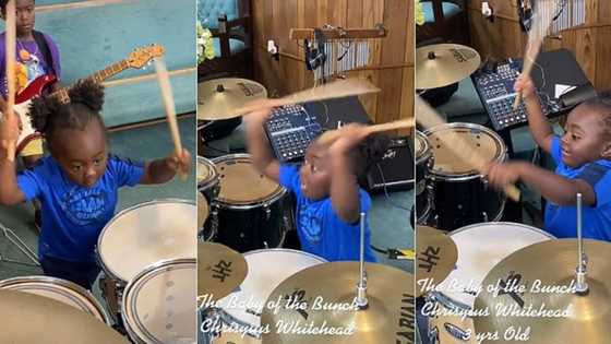 3-year-old professional drummer amazes people as he handles the drums perfectly in video, netizens praise him
