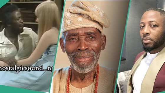 Tunde Ednut melts hearts with 47-year-old video of Olu Jacobs in a romantic movie scene: “Legendary”