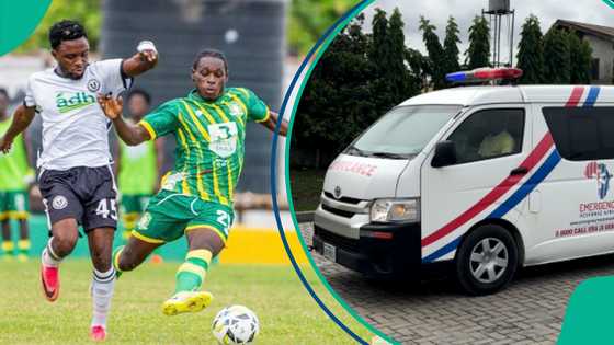 Sad scenes as 21-year-old defender collapses during match, rushed to hospital, video