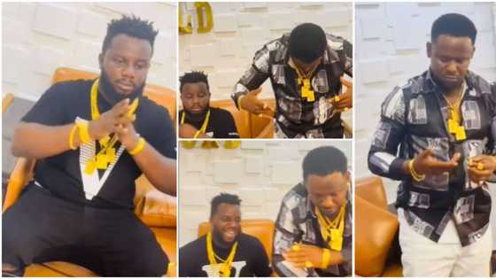 “Why he con yellow like dis?” Fans react to viral clip of Sabinus & Zubby Micheal at a gold store, clip trends