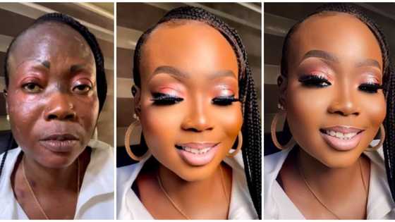 Lady's before and after makeup transformation leaves netizens in disbelief
