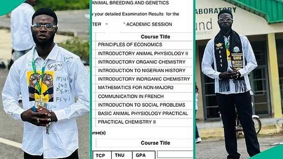 Graduate displays class of degree he obtained after battling 9 carryovers in different courses