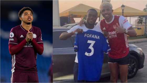 Leicester City star sparks reactions after he was spotted wearing Arsenal jersey