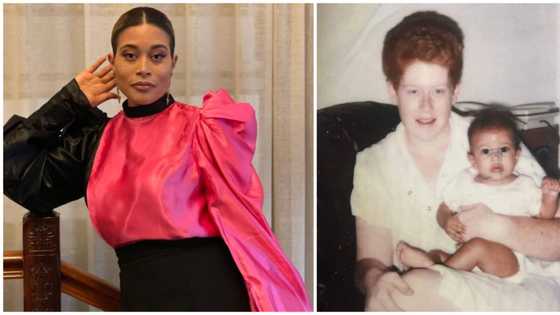 Nothing has changed: Actress Adunni Ade shares epic throwback photos, spotted with her 'oyinbo' mum as a baby